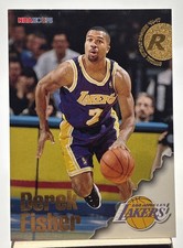 1996-97 NBA Hoops Derek Fisher Rookie Card #287 Lakers EX+. rookie card picture