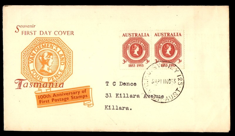Mayfairstamps Australia FDC 1953 Queen Stamp 100 Yrs First Day Cover aaz_71223