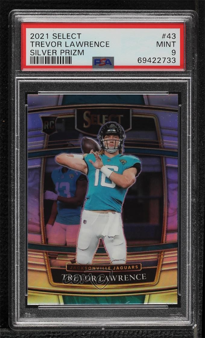 2021 Panini Select Concourse Silver Prizm Trevor Lawrence #43 PSA 9 MINT 11ci