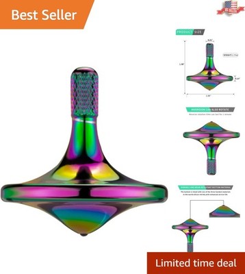 Iridescent Precision Metal Spinning Top | 8 Min Spin Time & Perfect Balance
