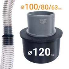 Dust Extraction Hose Reducer – 120 mm to 100, 80 or 63 mm Vacuum Adapter
