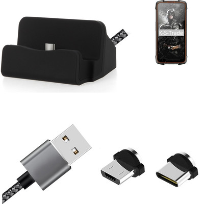 Docking Station für Cubot KingKong 5 Pro + USB-Typ C und Micro-USB-Anschluss