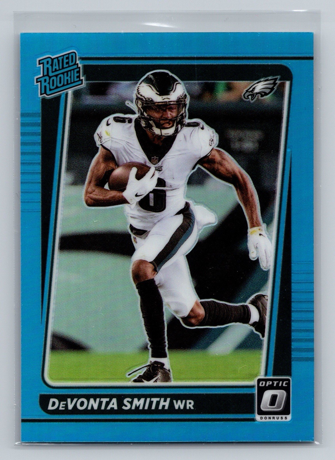 2021 Donruss Optic Devonta Smith Rated Rookie Aqua /299 #205 Eagles RC
