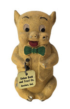Vintage Promotional Metal Piggy Bank Salem Bank & Trust Goshen Indiana