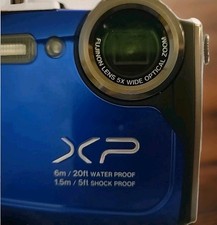 Fujifilm FinePix XP60 Digital Camera Blue W New 8 GB SDHC Card, Needs Battery