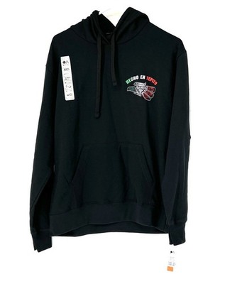 Ptima NWT men s medium Black Sweatshirt Hooded hoodie Hecho en tepito