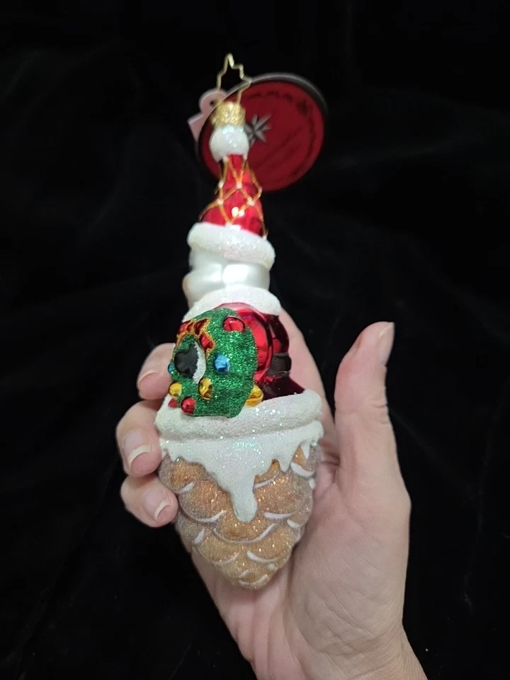 Adorno de piña nevada Christopher Radko Foto 4 de 4