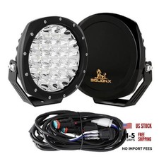 Round LED Offroad Lights 2PCS 210W 32000LM Super Bright LED 7Inch White 6000K