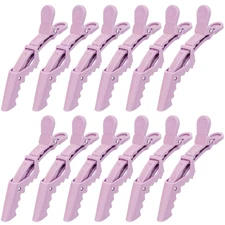 12Pcs Purple Alligator Hair Clips for Styling and Sectioning - Professional Salo