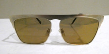 Vintage GUCCI Gold Metal Frame Women's Sunglasses with Mirror Lenses