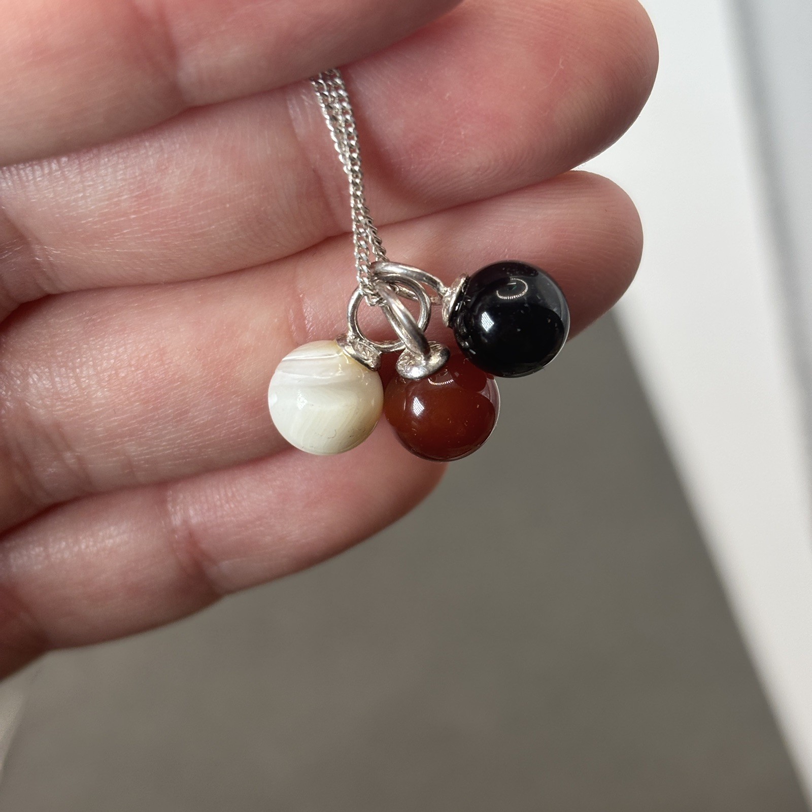 925 Silver Interchangeable Earrings Necklace Set … - image 4