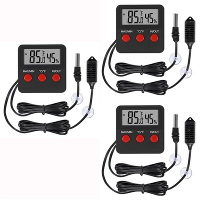 3Pcs Digital Thermometer and Humidity Thermometers Indoor Outdoor 3PCS