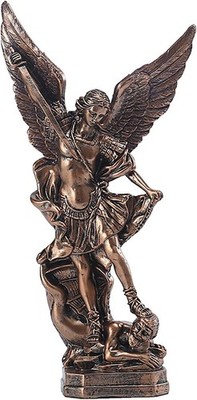 12.5in St. Michael San Miguel Arcangel Statue Saint Archangel Michael Defeated E