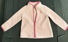 Girl's Osh Kosh B'gosh Size 2T Lightweight Pink Heart Fleece Zipper Jacket