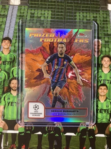 2024-25 Topps Finest UEFA  Sergio Busquets Prized Footballers Fusion Orange Red