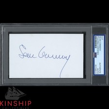 Sean Connery signed 3x5 Cut PSA DNA Slab Actor James Bond Auto C5753