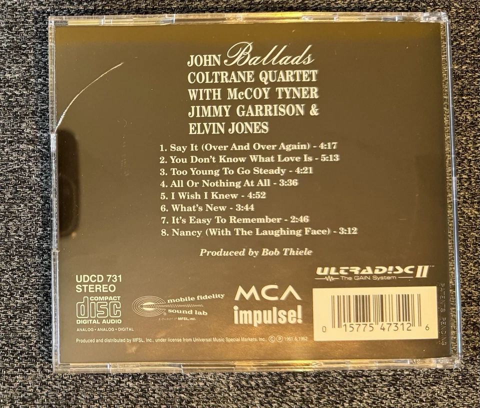 MFSL Ballads by John Coltrane Quartet (Mobile Fidelity Sound Lab Gold CD) Foto 3 de 4