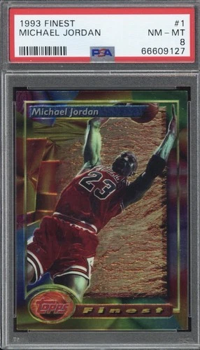 1993 Topps Finest Michael Jordan #1 PSA 8 – Iconic Early Chrome Era Card