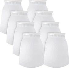 Jecery 16 Pack Ring Filter Socks 200 μm Aquarium 12 × 7 inches, white 