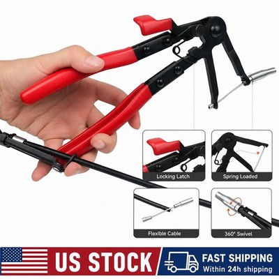 2FT Long Reach Hose Clamp Pliers Flexible Wire for Fuel Oil Water Auto