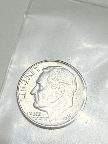 1956 D Roosevelt Dime 90% Silver US Coin UNCIRCULATED #5