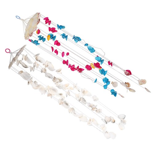  1 zestaw muszli dzwonek wiatrowy wiszący dzwonek wiatrowy dekoracja do salonu sypialni - Zdjęcie 1 z 17