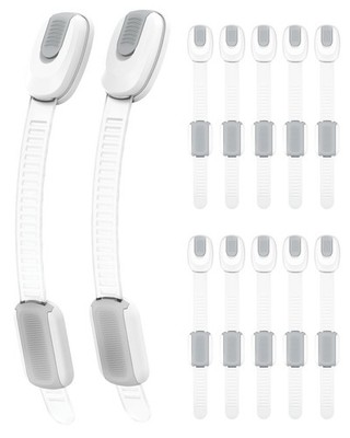 12 Pack White Baby Proofing Cabinet Locks Child Safety Locks