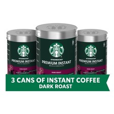 Starbucks Premium Instant Coffee, Dark Roast, 100 Arabica Beans, 3 Pa