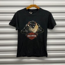 Vintage Harley Davidson Taz Looney Tunes Black Mens Small Shirt