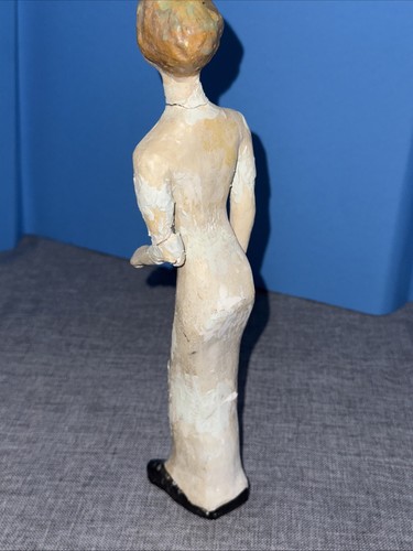 Antike Vintage 10 Zoll Gips Dame Puppe Figur zum Restaurieren Kunsthandwerk TLC - Bild 4 von 12