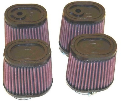 K&N for Universal Rubber Oval Tprd Filter 2.125in Flg ID/3.5in TOSL/2.5in TOSW/4