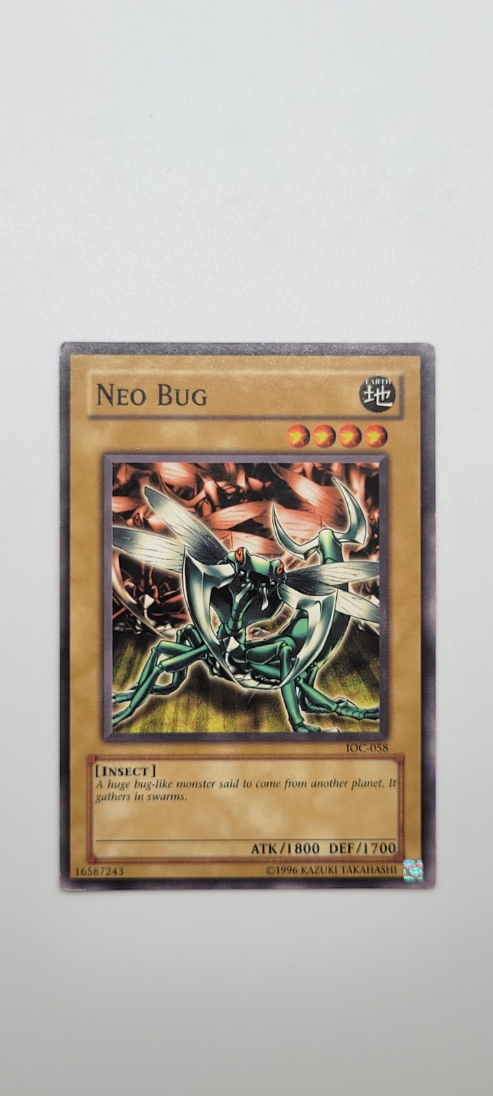 Neo Bug IOC-058 YuGiOh Invasion of Chaos trading card — raw and PSA graded price guide