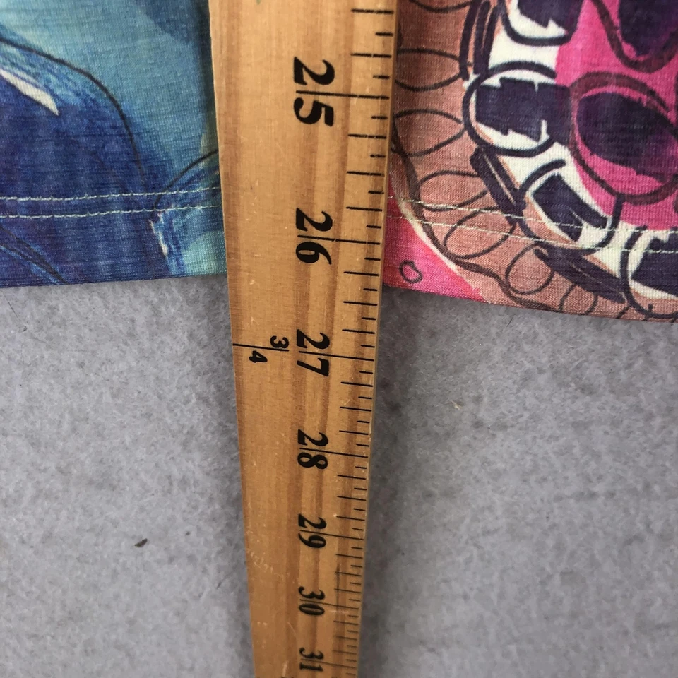 Katina Marie 衬衫女式大号花卉印花圆领弹力美国制造 — 第 4/4 张图片