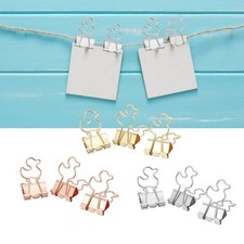 20Pcs Paper Clips Strong Clamping Force Durable Iron Little Duck Design Wide