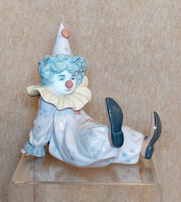 Rare Vintage Porcelain Clown Figurine Home Decorative Collectable Art Statue