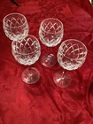 Lot of 4 Vintage Waterford Lismore Hock Wine Glasses 7 3/8"