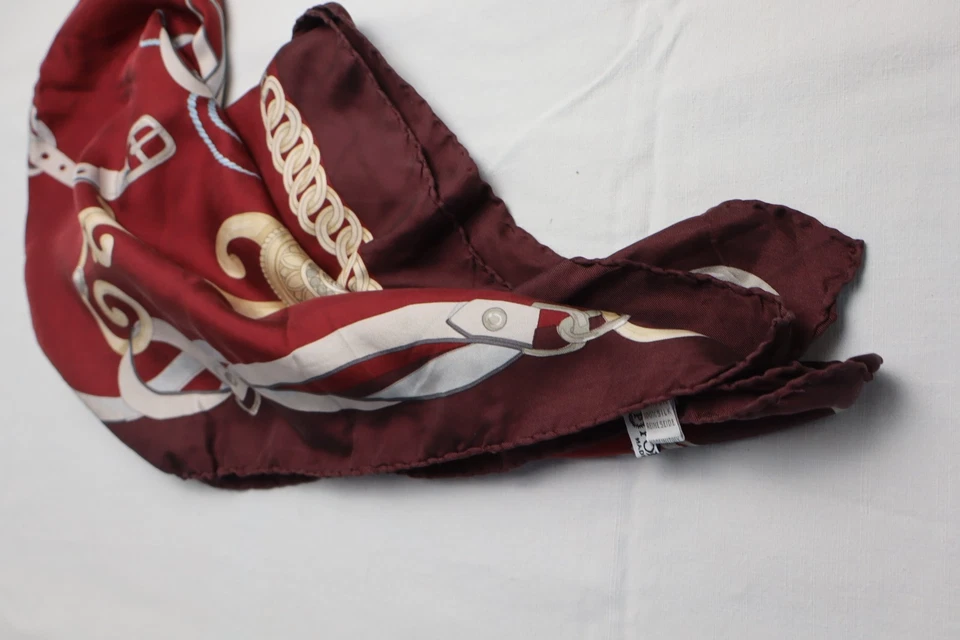 Bufanda Pollini 100 % seda foulard hecha en Italia vintage informal clásica Foto 4 de 4
