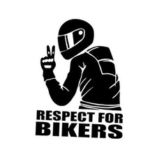 Cyclists Reflective Sticker Decal - High Visibility Safety Decals for Black