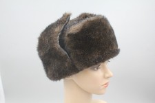 Brown Faux Fur Ushanka Trapper Hat Winter Ear Flap Russian Army Cap OSFM Unisex