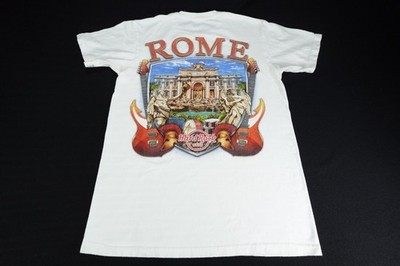 Hard Rock Cafe Rome T-Shirt Men's Fit Small 100% Cotton Lg Back