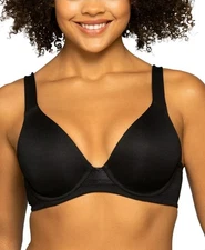 Vanity Fair Smoothing Full Coverage Underwire Bra 3475312 36B Black