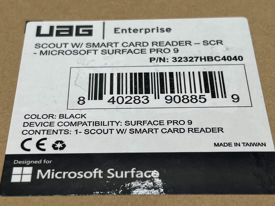 SEALED UAG Microsoft Surface Pro 9/10/11 Scout w/ Smart Card Reader - SCR Black - Image 3 of 4