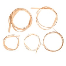 5 Pcs Basket Making Supplies Flat Cane Banding Bamboo Weaving Strips Coil for