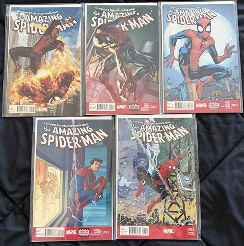 The AMAZING SPIDER-MAN #700.1 - 700.5 VF/NM Marvel Comic Lot (5)