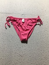 Shade  Shore Bikini Bottom Womens XL Pink Micro Ribbed Drawstring Waist Tie