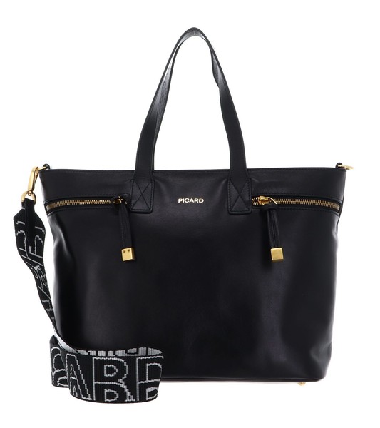 Picard Soulmate City Shopper Handtasche UmhäNgetasche Tasche Black Schwarz-image