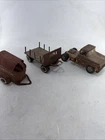 Vintage Antique Tonka Farms Metal Toy Truck Horse Trailer  Flat Trailer Restore