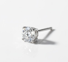 Tiny 2.5mm CZ Stud S925 Sterling Silver Round Solitaire Dainty Classic Earrings