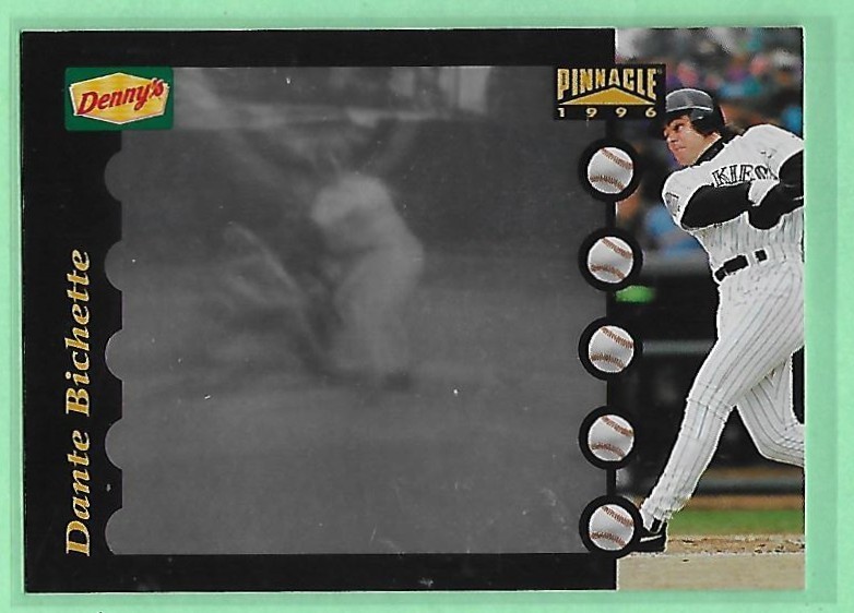 1996 Pinnacle Denny's Holograms Dante Bichette #19 Rockies👍
