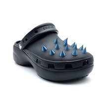Croc Spike Shoe Charms Custom Blue Metal 26pc set punk goth festival cosplay